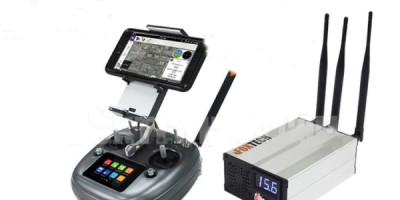 Radio-contrôleur Foxtech DA16S + UAV avec relais de signal RB20 construit pour la gamme dans Boda