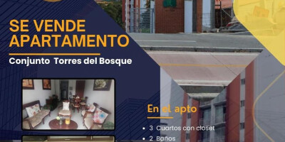 SE VENDE HERMOSO APARTAMENTO TORRES DEL BOSQUE