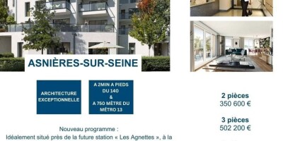2 bedroom  Flat for sale in Asnières-sur-Seine, Île-de-France