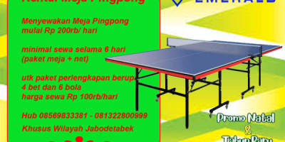 Rental sewa renis meja pingpong murah sejabodetabek bisa cod