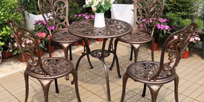5-Piece Cast Aluminum Patio Bistro Set adds elegance to any garden in Mulanje