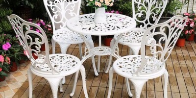 5-Piece Cast Aluminum Patio Bistro Set adds elegance to any garden in Kiunga